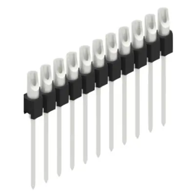 Pin header, 11 pole, pitch 2.54 mm, straight, black, MK 10 11 Z - 1