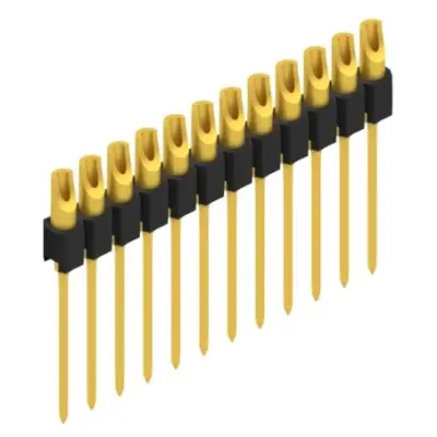 Pin header, 12 pole, pitch 2.54 mm, straight, black, MK 10 12 G - 1