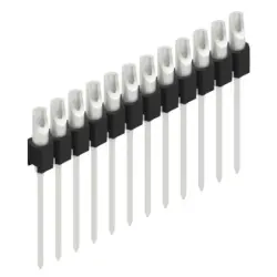 Pin header, 12 pole, pitch 2.54 mm, straight, black, MK 10 12 Z