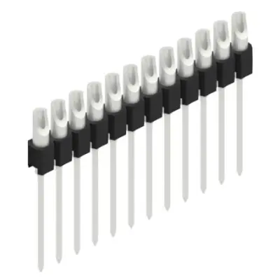 Pin header, 12 pole, pitch 2.54 mm, straight, black, MK 10 12 Z - 1