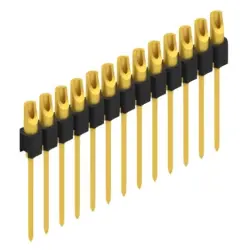 Pin header, 13 pole, pitch 2.54 mm, straight, black, MK 10 13 G