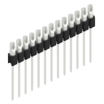 Pin header, 13 pole, pitch 2.54 mm, straight, black, MK 10 13 Z - 1