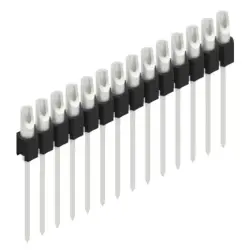 Pin header, 14 pole, pitch 2.54 mm, straight, black, MK 10 14 Z