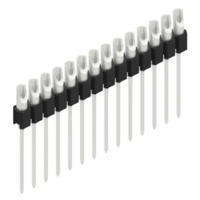 Pin header, 14 pole, pitch 2.54 mm, straight, black, MK 10 14 Z - 1