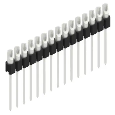 Pin header, 15 pole, pitch 2.54 mm, straight, black, MK 10 15 Z - 1