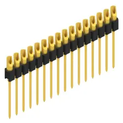 Pin header, 16 pole, pitch 2.54 mm, straight, black, MK 10 16 G