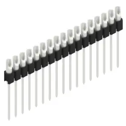 Pin header, 17 pole, pitch 2.54 mm, straight, black, MK 10 17 Z