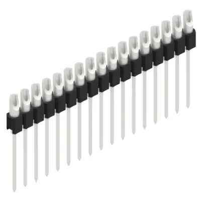 Pin header, 17 pole, pitch 2.54 mm, straight, black, MK 10 17 Z - 1