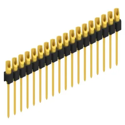 Pin header, 18 pole, pitch 2.54 mm, straight, black, MK 10 18 G - 1
