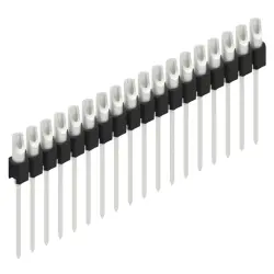 Pin header, 18 pole, pitch 2.54 mm, straight, black, MK 10 18 Z