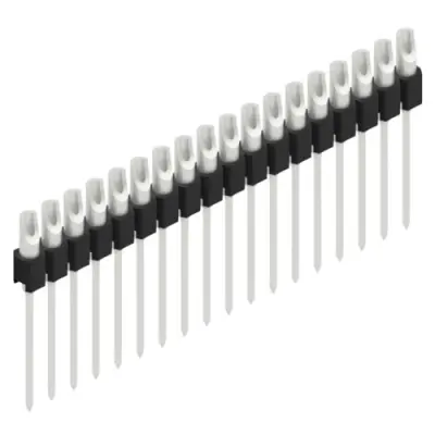 Pin header, 18 pole, pitch 2.54 mm, straight, black, MK 10 18 Z - 1