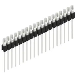 Pin header, 19 pole, pitch 2.54 mm, straight, black, MK 10 19 Z