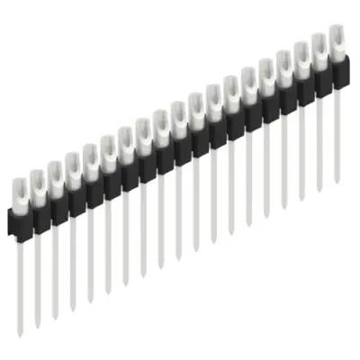 Pin header, 19 pole, pitch 2.54 mm, straight, black, MK 10 19 Z - 1