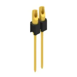 Pin header, 2 pole, pitch 2.54 mm, straight, black, MK 10 2 G