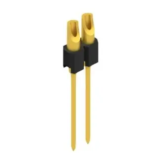 Pin header, 2 pole, pitch 2.54 mm, straight, black, MK 10 2 G - 1