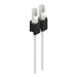 Pin header, 2 pole, pitch 2.54 mm, straight, black, MK 10 2 Z