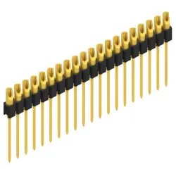 Pin header, 20 pole, pitch 2.54 mm, straight, black, MK 10 20 G