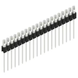 Pin header, 20 pole, pitch 2.54 mm, straight, black, MK 10 20 Z