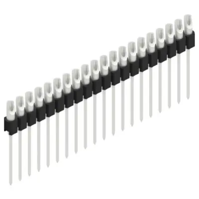 Pin header, 20 pole, pitch 2.54 mm, straight, black, MK 10 20 Z - 1