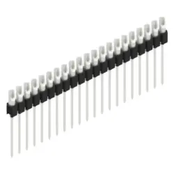 Pin header, 21 pole, pitch 2.54 mm, straight, black, MK 10 21 Z