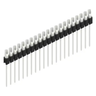 Pin header, 21 pole, pitch 2.54 mm, straight, black, MK 10 21 Z - 1