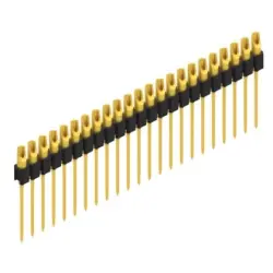 Pin header, 23 pole, pitch 2.54 mm, straight, black, MK 10 23 G
