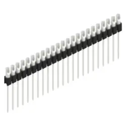 Pin header, 23 pole, pitch 2.54 mm, straight, black, MK 10 23 Z