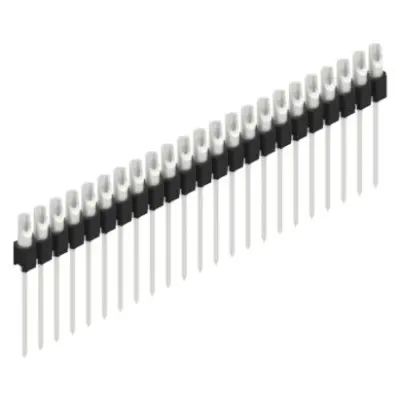 Pin header, 23 pole, pitch 2.54 mm, straight, black, MK 10 23 Z - 1