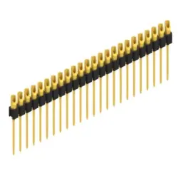 Pin header, 24 pole, pitch 2.54 mm, straight, black, MK 10 24 G