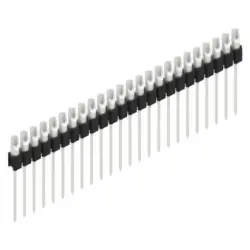 Pin header, 24 pole, pitch 2.54 mm, straight, black, MK 10 24 Z