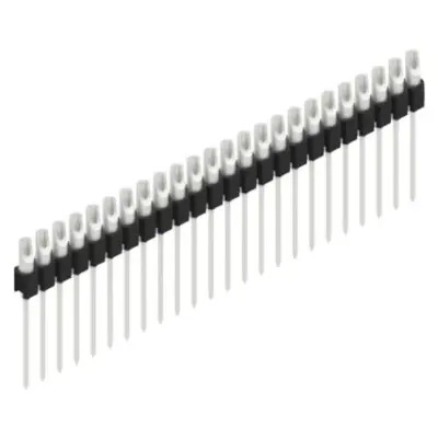 Pin header, 24 pole, pitch 2.54 mm, straight, black, MK 10 24 Z - 1