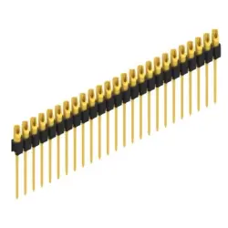 Pin header, 25 pole, pitch 2.54 mm, straight, black, MK 10 25 G