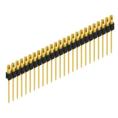 Pin header, 25 pole, pitch 2.54 mm, straight, black, MK 10 25 G - 1