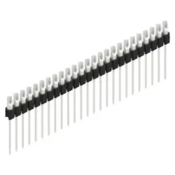Pin header, 25 pole, pitch 2.54 mm, straight, black, MK 10 25 Z