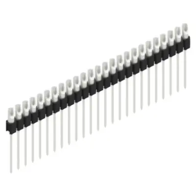 Pin header, 25 pole, pitch 2.54 mm, straight, black, MK 10 25 Z - 1