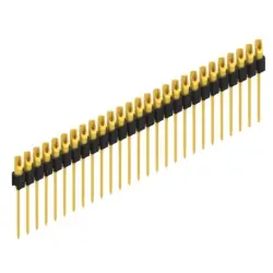 Pin header, 27 pole, pitch 2.54 mm, straight, black, MK 10 27 G