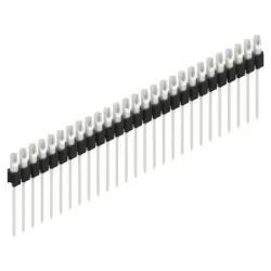 Pin header, 27 pole, pitch 2.54 mm, straight, black, MK 10 27 Z