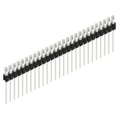 Pin header, 27 pole, pitch 2.54 mm, straight, black, MK 10 27 Z - 1