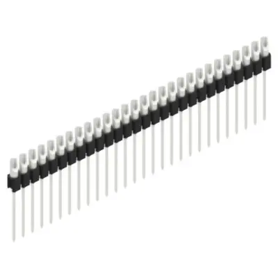 Pin header, 28 pole, pitch 2.54 mm, straight, black, MK 10 28 Z - 1