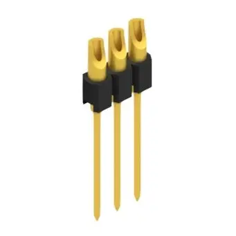 Pin header, 3 pole, pitch 2.54 mm, straight, black, MK 10 3 G - 1
