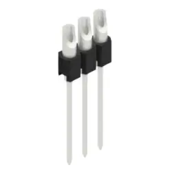 Pin header, 3 pole, pitch 2.54 mm, straight, black, MK 10 3 Z