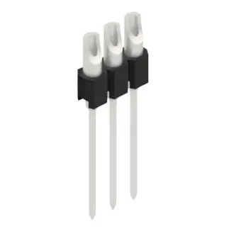 Pin header, 3 pole, pitch 2.54 mm, straight, black, MK 10 3 Z - 1