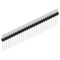 Pin header, 30 pole, pitch 2.54 mm, straight, black, MK 10 30 Z
