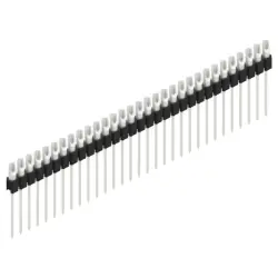 Pin header, 31 pole, pitch 2.54 mm, straight, black, MK 10 31 Z