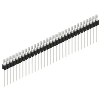 Pin header, 31 pole, pitch 2.54 mm, straight, black, MK 10 31 Z - 1