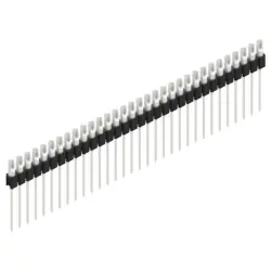 Pin header, 32 pole, pitch 2.54 mm, straight, black, MK 10 32 Z
