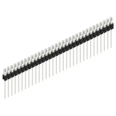 Pin header, 32 pole, pitch 2.54 mm, straight, black, MK 10 32 Z - 1