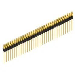 Pin header, 33 pole, pitch 2.54 mm, straight, black, MK 10 33 G