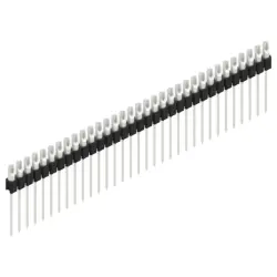 Pin header, 33 pole, pitch 2.54 mm, straight, black, MK 10 33 Z