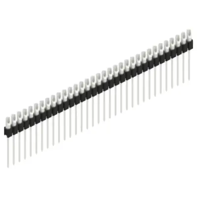 Pin header, 33 pole, pitch 2.54 mm, straight, black, MK 10 33 Z - 1